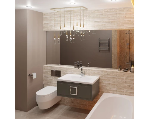 Тумба серо-зеленый матовый 87,6 см La Fenice Cubo FNC-01-CUB-G-90