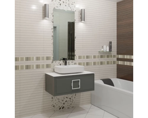 Тумба серо-зеленый матовый 87,6 см La Fenice Cubo FNC-01-CUB-G-90