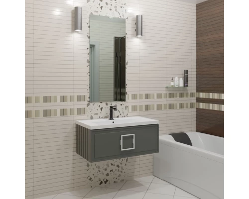 Тумба серо-зеленый матовый 87,6 см La Fenice Cubo FNC-01-CUB-G-90