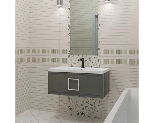 Тумба серо-зеленый матовый 87,6 см La Fenice Cubo FNC-01-CUB-G-90