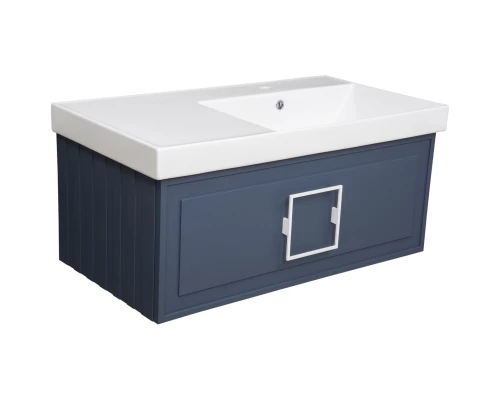 Тумба синий матовый 87,6 см La Fenice Cubo FNC-01-CUB-BG-90