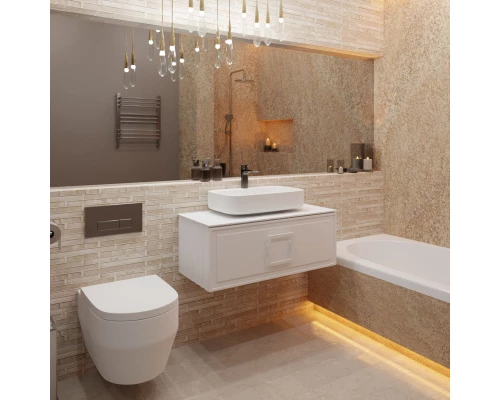 Тумба белый матовый 97,6 см La Fenice Cubo FNC-01-CUB-B-100