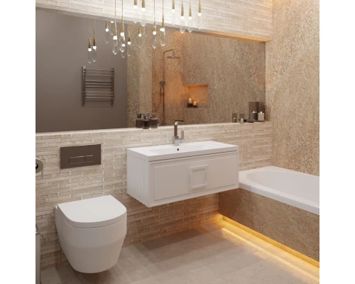 Тумба белый матовый 97,6 см La Fenice Cubo FNC-01-CUB-B-100