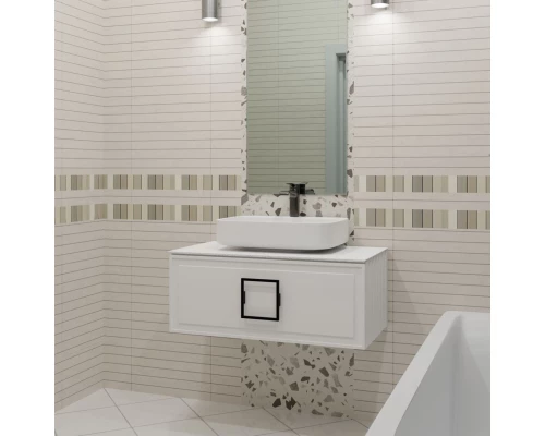 Тумба белый матовый 97,6 см La Fenice Cubo FNC-01-CUB-B-100