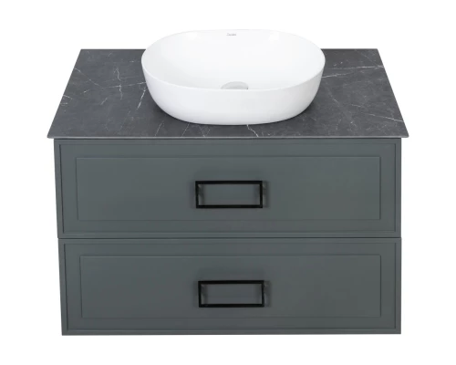 Тумба серо-зеленый матовый 77,6 см La Fenice Cubo Twin FNC-01-CUB-G-80-2