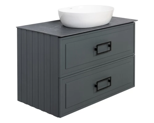 Тумба серо-зеленый матовый 77,6 см La Fenice Cubo Twin FNC-01-CUB-G-80-2