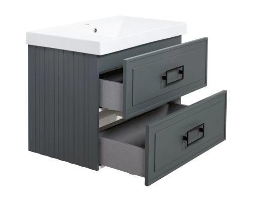 Тумба серо-зеленый матовый 77,6 см La Fenice Cubo Twin FNC-01-CUB-G-80-2