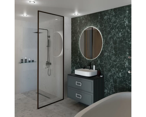 Тумба серо-зеленый матовый 77,6 см La Fenice Cubo Twin FNC-01-CUB-G-80-2