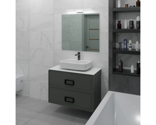 Тумба серо-зеленый матовый 77,6 см La Fenice Cubo Twin FNC-01-CUB-G-80-2