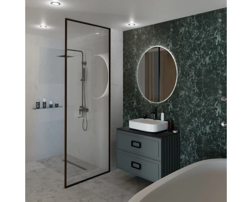 Тумба серо-зеленый матовый 87,6 см La Fenice Cubo Twin FNC-01-CUB-G-90-2