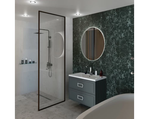 Тумба серо-зеленый матовый 87,6 см La Fenice Cubo Twin FNC-01-CUB-G-90-2