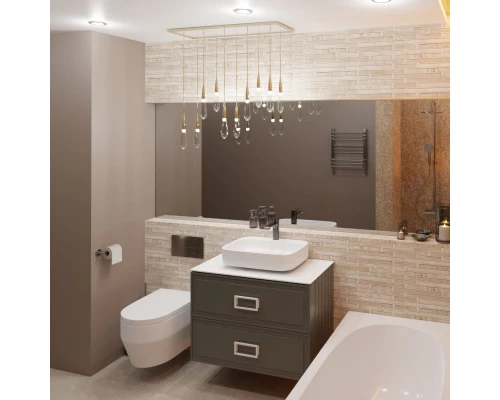 Тумба серо-зеленый матовый 87,6 см La Fenice Cubo Twin FNC-01-CUB-G-90-2