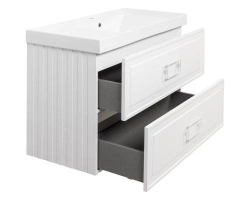 Тумба белый матовый 97,6 см La Fenice Cubo Twin FNC-01-CUB-B-100-2