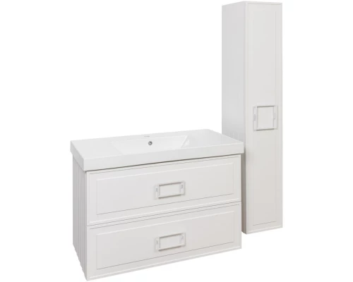 Пенал подвесной белый матовый L/R La Fenice Cubo FNC-05-CUB-B-30 + FNC-04-CUB-B-168