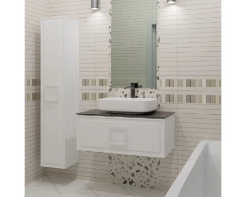 Пенал подвесной белый матовый L/R La Fenice Cubo FNC-05-CUB-B-30 + FNC-04-CUB-B-168