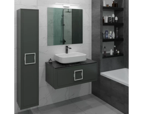 Пенал подвесной серо-зеленый матовый L/R La Fenice Cubo FNC-05-CUB-G-30 + FNC-04-CUB-B-168