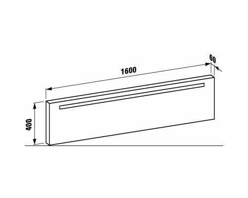 Зеркало 160 см с подсветкой Laufen Alessi One 4.4844.1.097.200.1