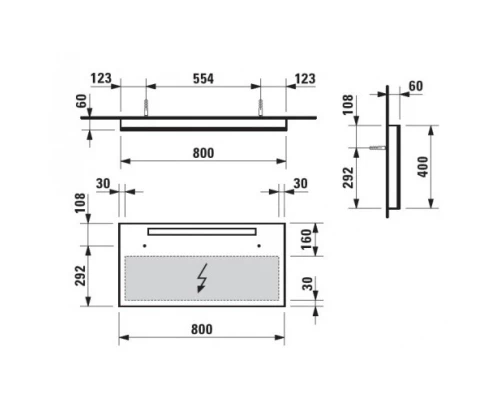 Зеркало 80 см с подсветкой Laufen Alessi One 4.4842.1.097.200.1