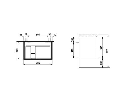 Тумба белый 78,5 см Laufen Palomba 4.0720.2.180.220.1