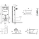 Комплект подвесной унитаз Jacob Delafon Modern Life E77725-0 + E77168-0 + система инсталляции Jacob Delafon E29025-NF + E20858-CP