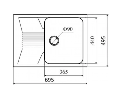 Кухонная мойка BASALT Lava L2.BAS