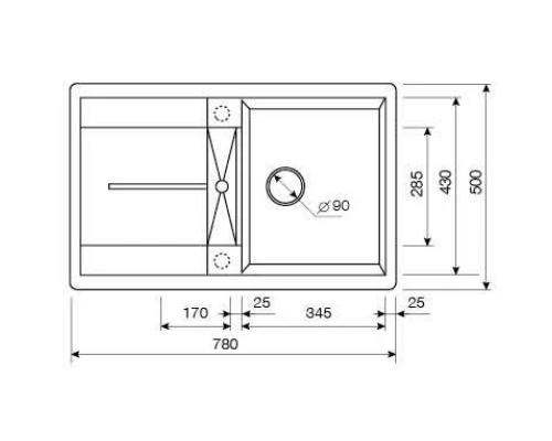 Кухонная мойка BASALT чёрный L6.BAS