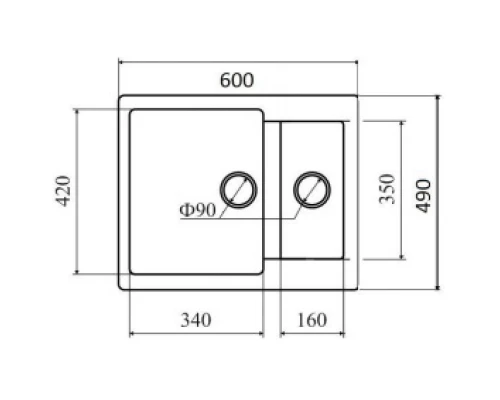 Кухонная мойка BASALT Lava D1.BAS