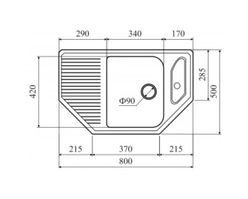 Кухонная мойка BASALT Lava A1.BAS