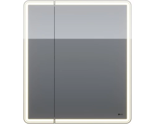 Зеркальный шкаф 70x80 см белый глянец Lemark Element LM70ZS-E