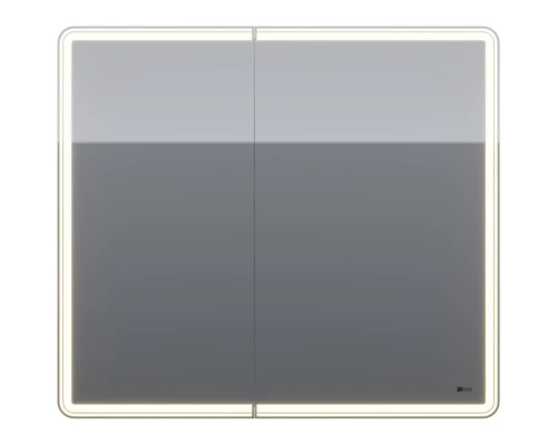 Зеркальный шкаф 90x80 см белый глянец Lemark Element LM90ZS-E