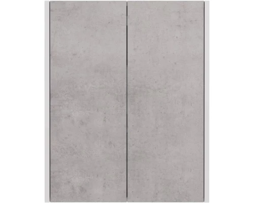 Шкаф двустворчатый 60x75 см белый глянец/бетон Lemark Combi LM03C60SH-Beton