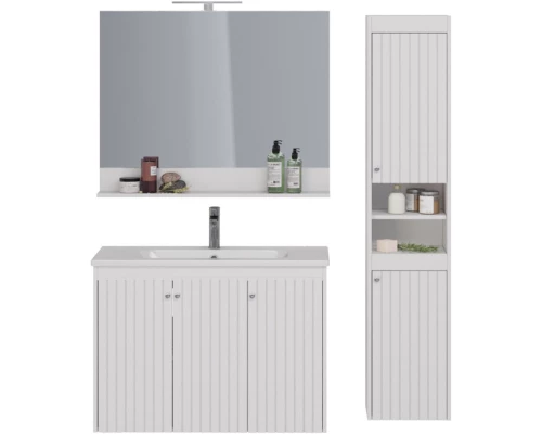 Зеркало 100x80 см белый глянец Lemark Romance LM07R100Z