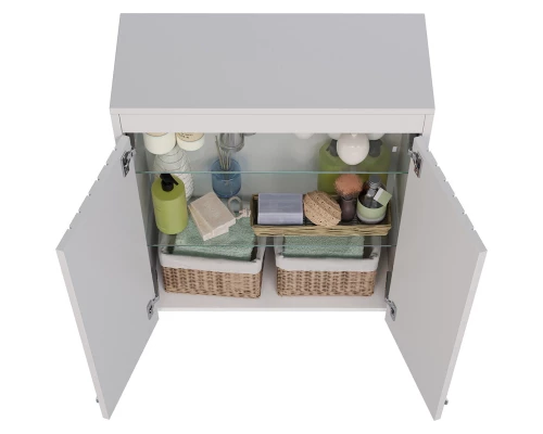 Шкаф двустворчатый 60x75 см белый глянец Lemark Romance LM07R35SH