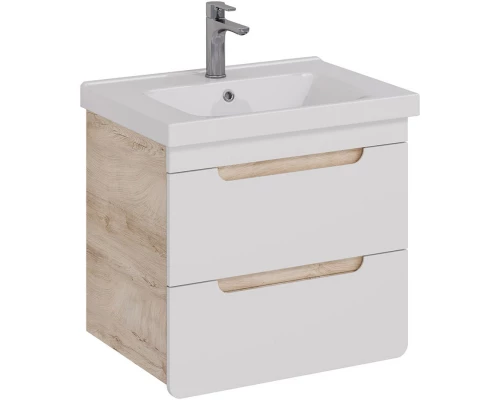 Тумба дуб кантри/белый глянец 61 см Lemark Olivia LM08OL65T