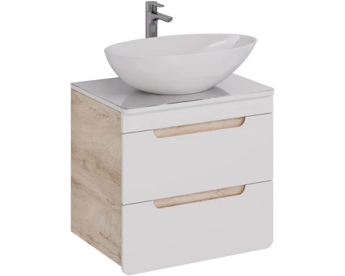 Тумба дуб кантри/белый глянец 61 см Lemark Olivia LM08OL65T