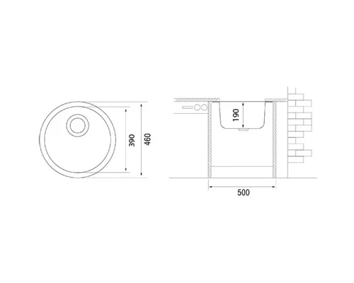 Кухонная мойка марон Longran Ultra ULS460 - 93
