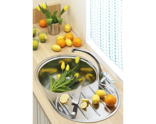 Кухонная мойка полированная сталь Longran Eclipse ELP780.500 -GT8P 2L