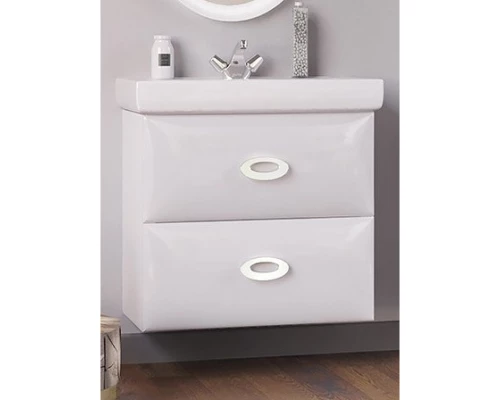 Тумба белый глянец 64,7 см Marka One Arrondi У69563