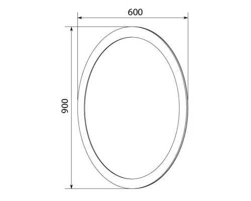 Зеркало белый глянец 60x90 см Marka One Arrondi У73235