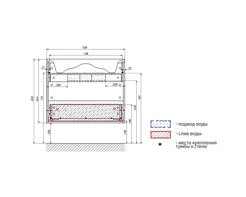 Тумба белый глянец 78,8 см Marka One Elegant У69407