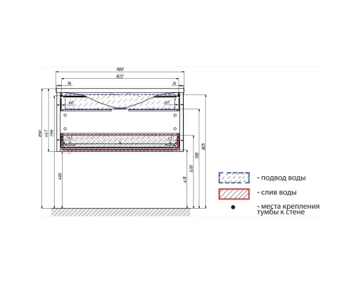 Тумба белый глянец 89 см Marka One Romb У67847