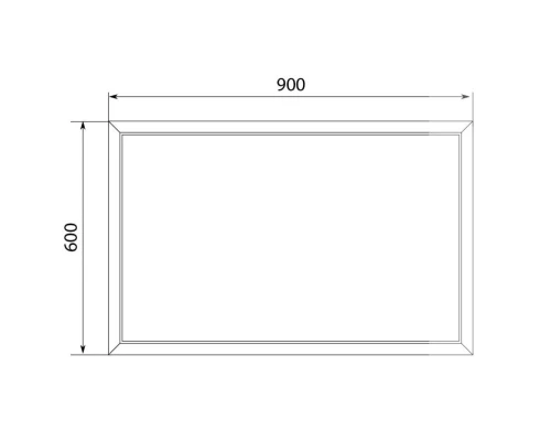 Зеркало 90x60 см белый глянец Marka One Romb У73232