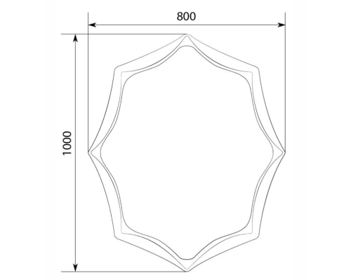 Зеркало 80x100 см белый глянец Marka One Angel У67653