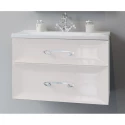 Тумба с раковиной белый глянец 74,9 см Marka One Delice У71293 Тумба с раковиной белый глянец 74,9 см Marka One Delice У71293