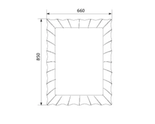 Зеркало 66x85 см белый глянец Marka One Lumier У72505