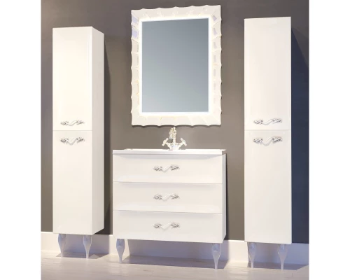 Зеркало 66x85 см белый глянец Marka One Lumier У72505