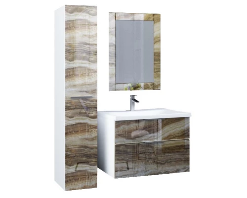 Пенал подвесной оникс/белый глянец L Marka One Idalgo У73197