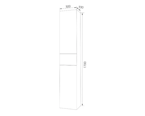 Пенал подвесной голубой мрамор/белый глянец R Marka One Lacio У73169