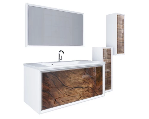 Тумба дерево/белый глянец 89 см Marka One Seattle У72807