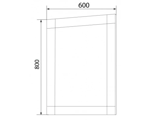 Зеркало 60x80 см черный дикий камень Marka One Glass У73246